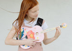 Tinkertar  - Pink Floral Acoustic Guitar - 1 Stringed Guitar for Kids: Intro to Music
