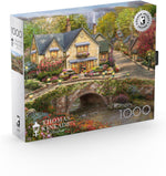 Ceaco Puzzle: Summer in Cobblestone Village 1000 Piece Puzzle (Silver Select: Giftable package with silver foil accents)