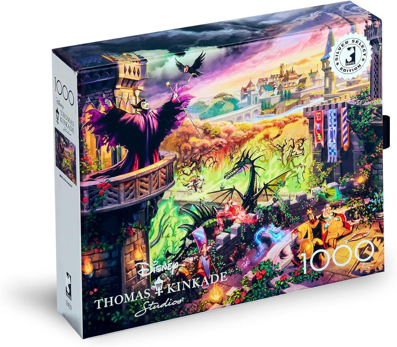 Ceaco Puzzle: TK Disney: Maleficent 1000 Piece Puzzle (Silver Select: Giftable package with silver foil accents)