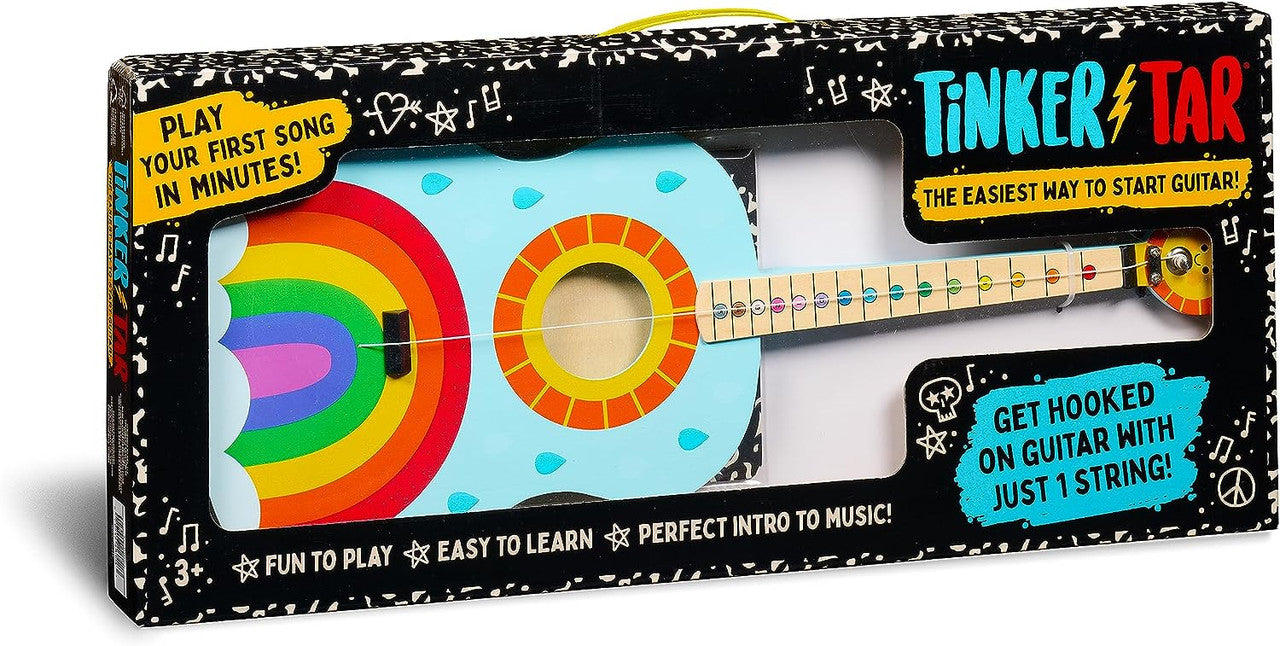 Tinkertar  - Rainbow Acoustic Guitar - 1 Stringed Guitar for Kids: Intro to Music