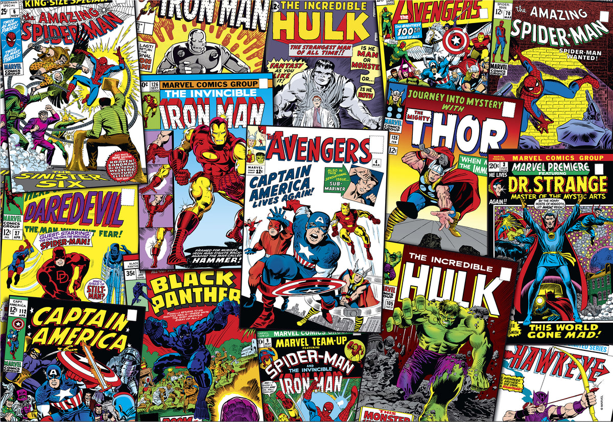 Silver Select: Marvel Comic Collage 2000 Piece Puzzle