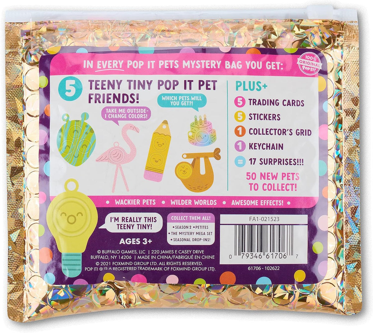 Pop It! Pets Season 2 Collectible Pop It Characters: Sensory Fidget Toy