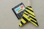Tinkertar  - Yellow Zebra Flying V Guitar - 1 Stringed Guitar for Kids: Intro to Music
