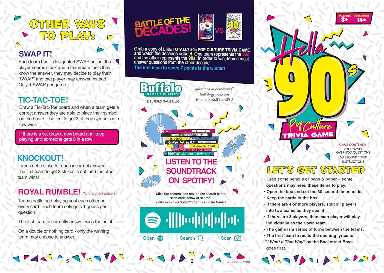 Hella 90's Pop Culture Trivia Game