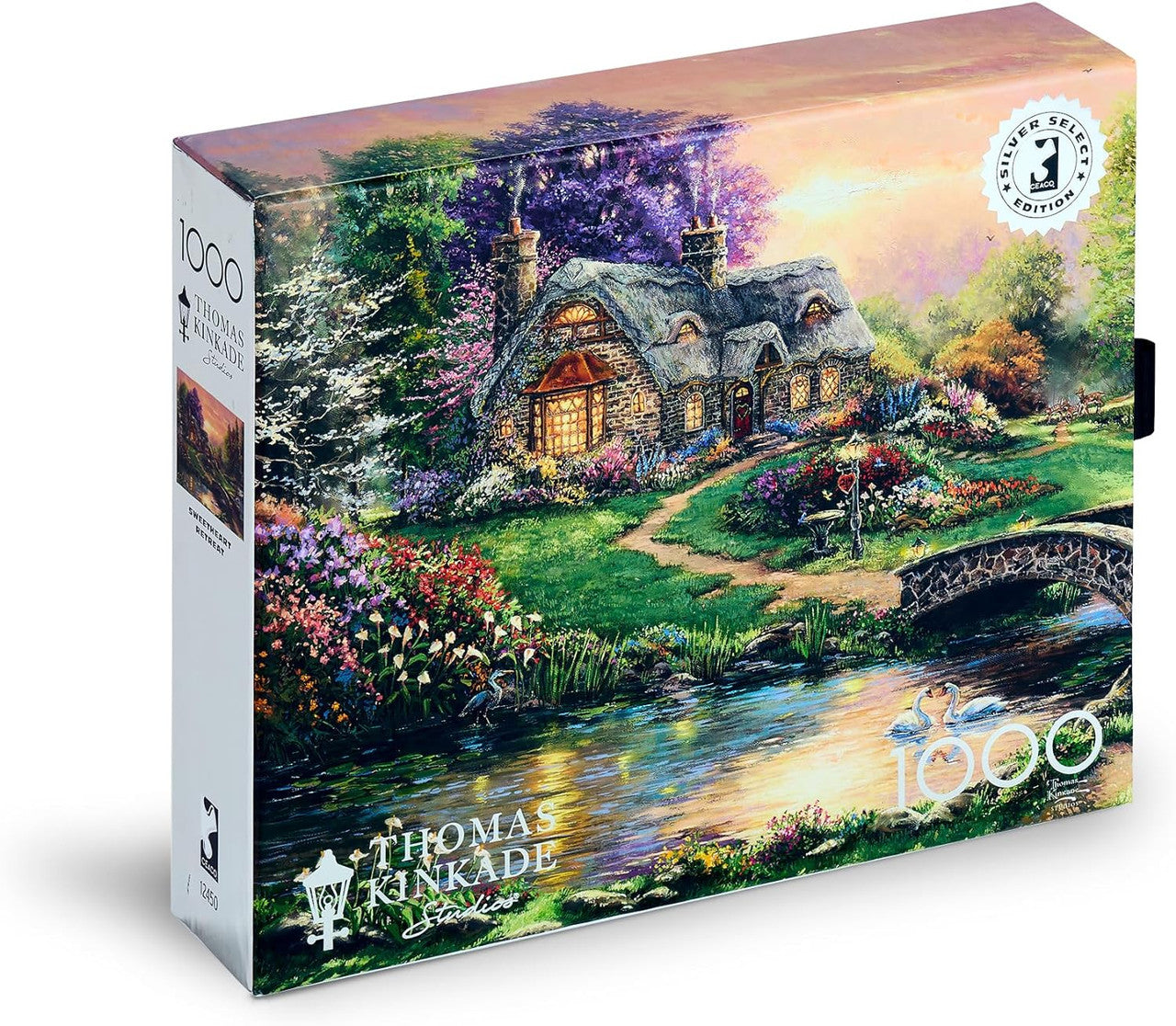 Ceaco Puzzle: Thomas Kinkade: Sweetheart Retreat  1000 Piece Puzzle (Silver Select: Giftable package with silver foil accents)