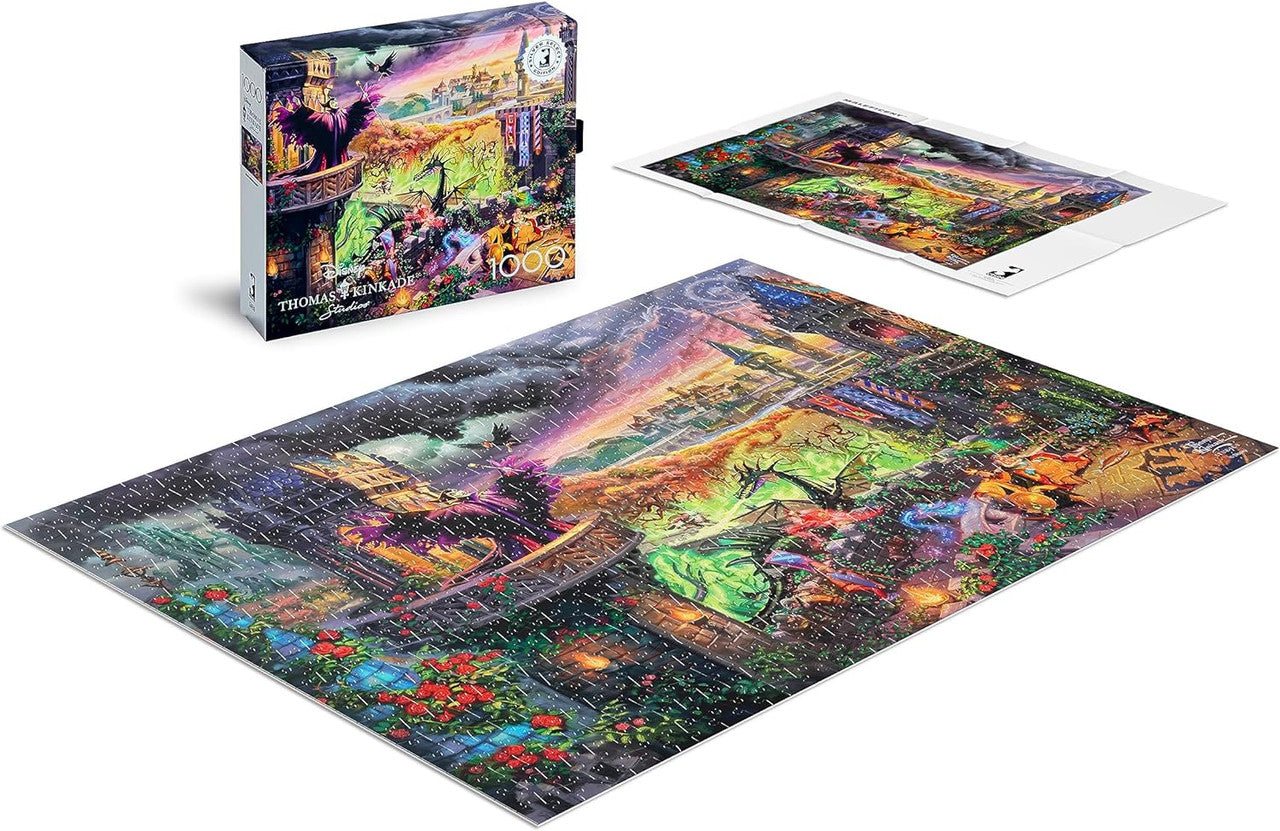 Ceaco Puzzle: TK Disney: Maleficent 1000 Piece Puzzle (Silver Select: Giftable package with silver foil accents)