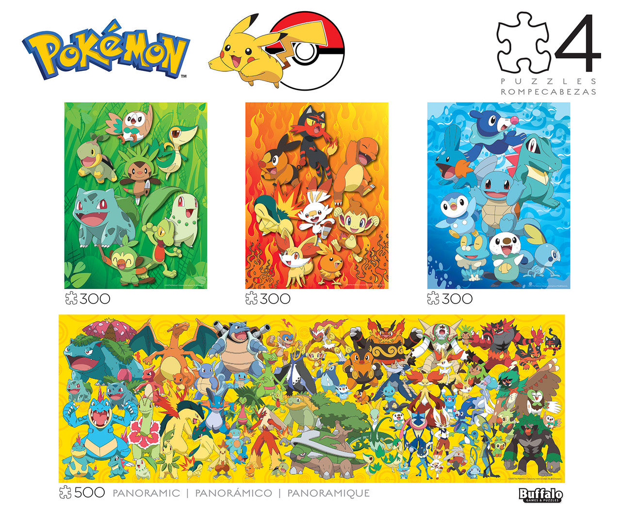 Pokémon 4-in-1 Jigsaw Puzzle Multipack Front