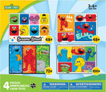 Sesame Street Multipack 4 in1 Kids Puzzles 48-piece, 72-piece, 100-piece Puzzles