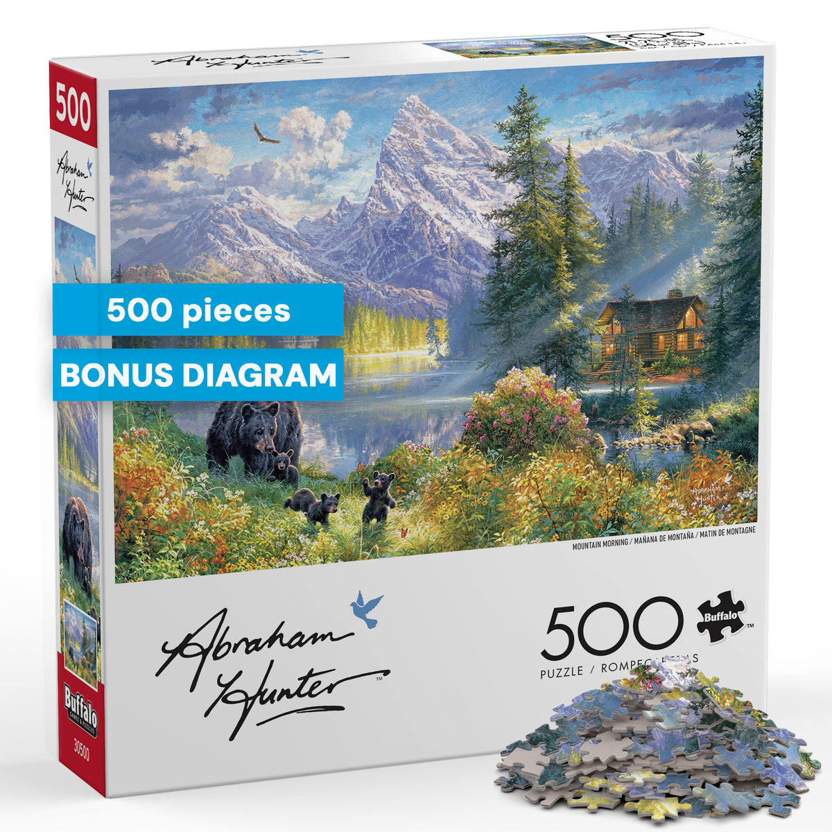 Abraham Hunter Mountain Morning 500 Piece Jigsaw Puzzle