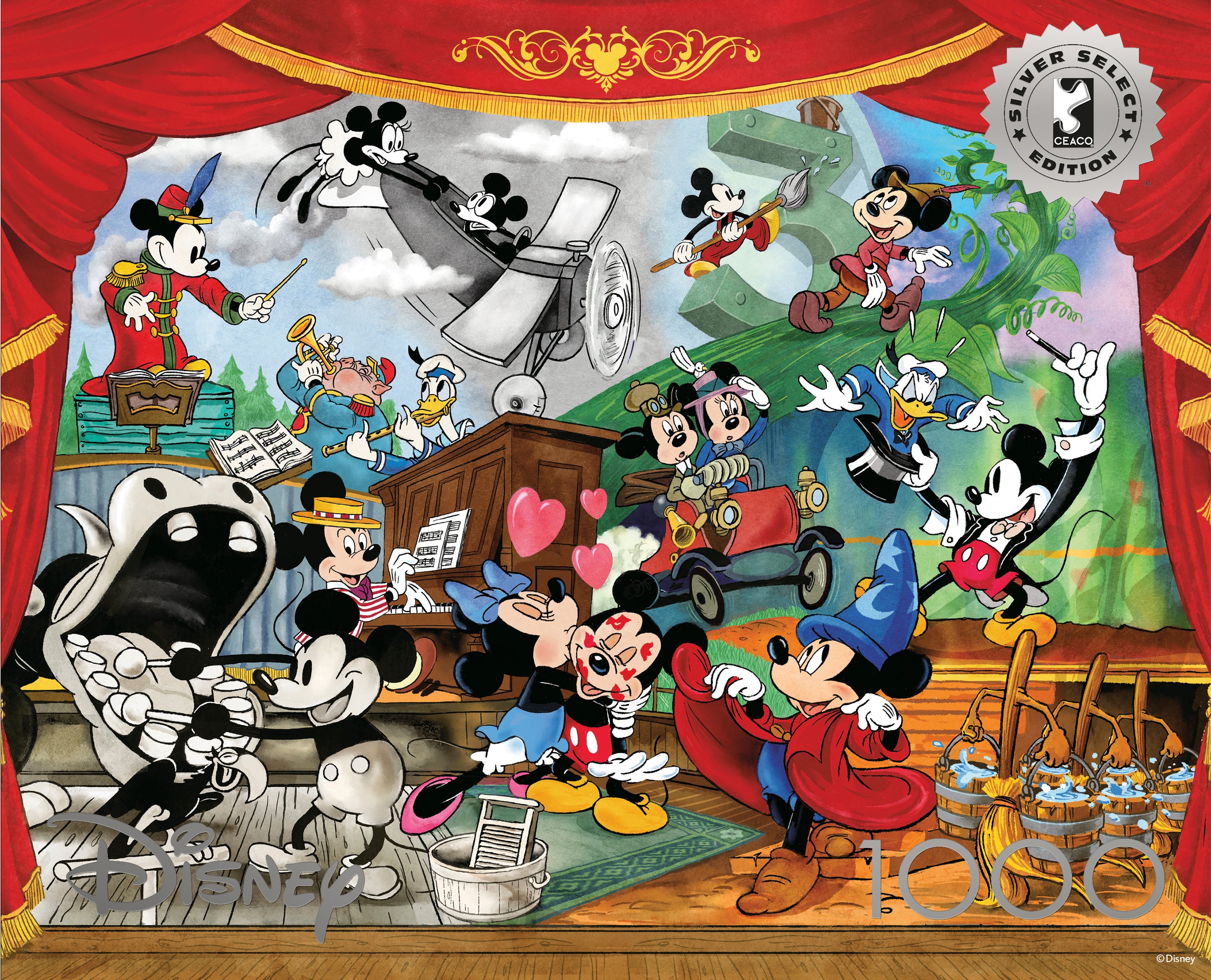 Silver Select: Thomas Kinkade: Mickey Through the Years 1000 Piece Puzzle