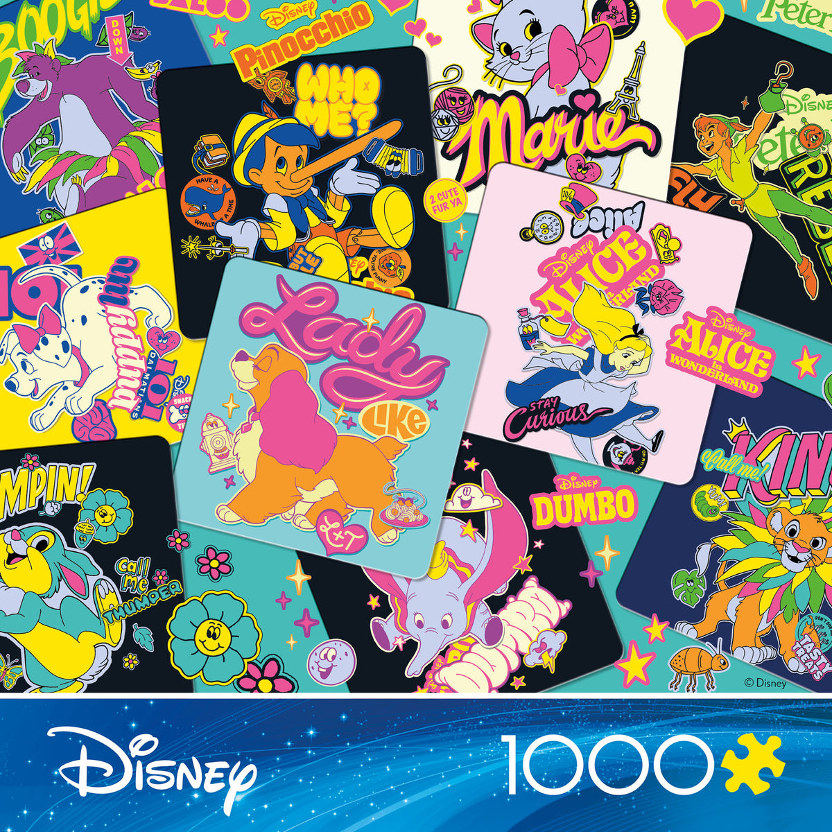 Ceaco - Disney Sticker Collage 1000 Piece Jigsaw Puzzle