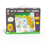 Little Buffalo State Puzzle 49-Piece Florida Jigsaw Puzzle - Kids Puzzles: Ages 4+