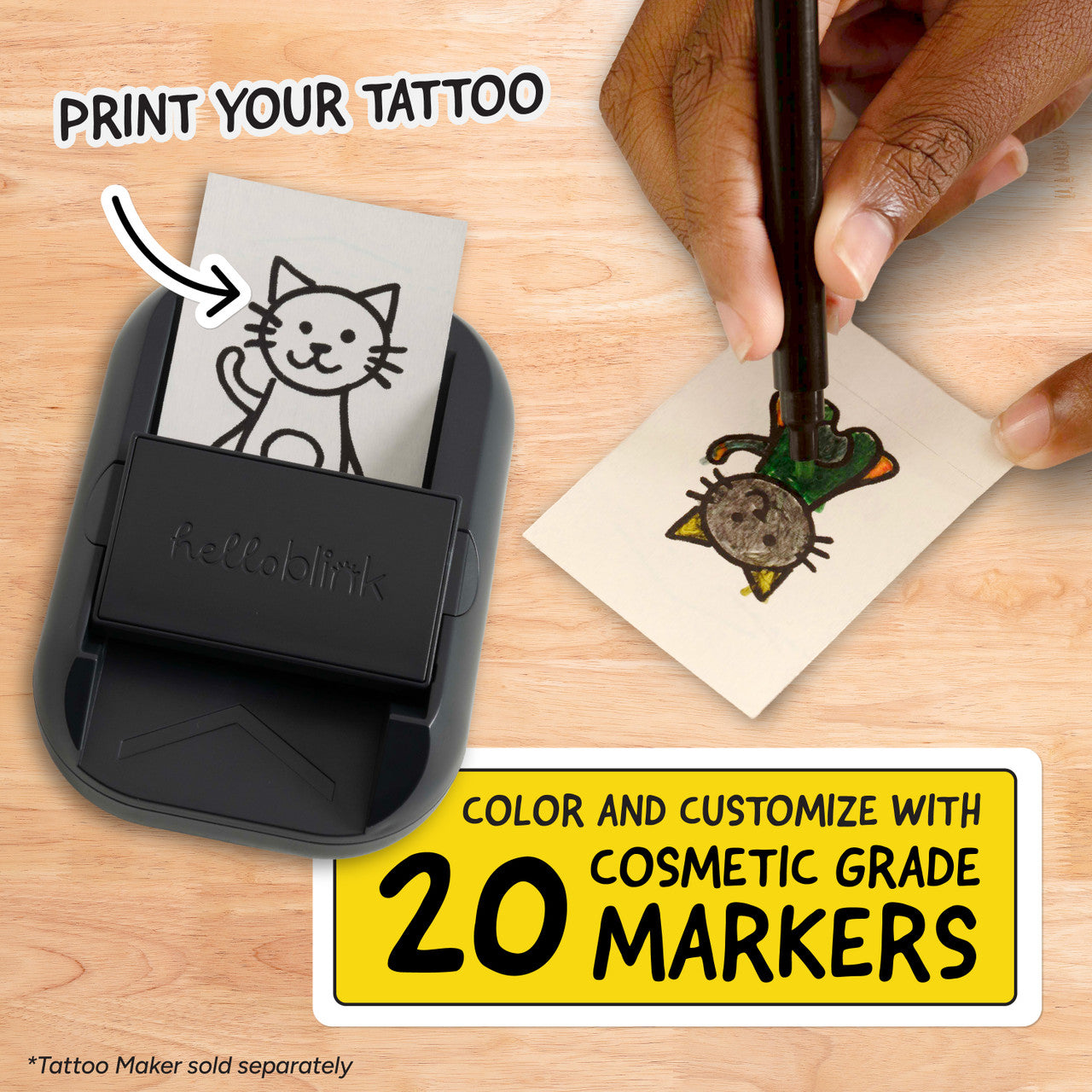Ceaco Hello Blink - Tattoo Maker 20 Marker Pack