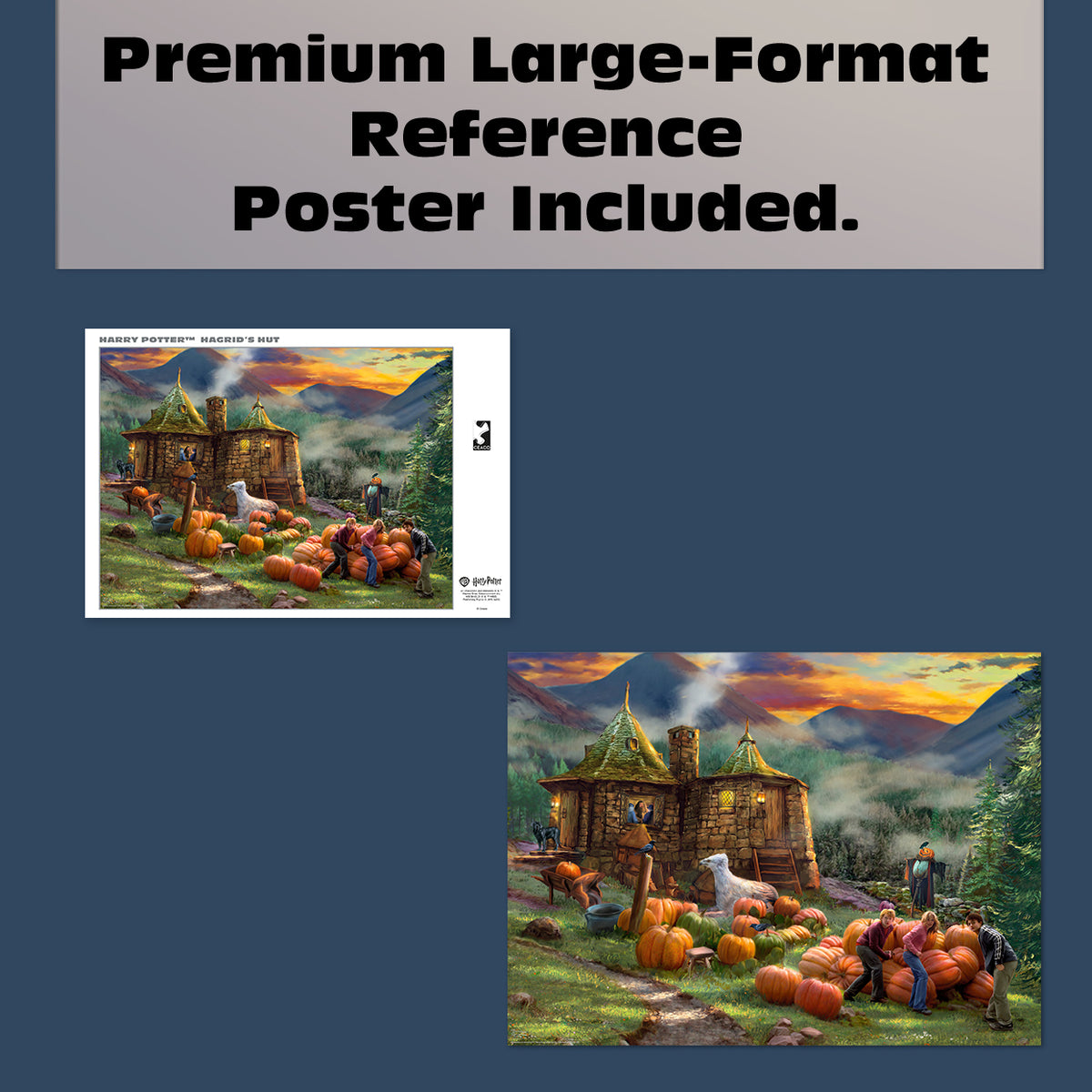 Ceaco Silver Select - Thomas Kinkade Harry Potter - Hagrid’s Hut - 1000 Piece Silver Select Jigsaw Puzzle