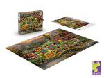 Ceaco Thomas Kinkade Disney Silver Select Mickey and Minnie Rocky Mountain Round Up 1000 Piece Puzzle