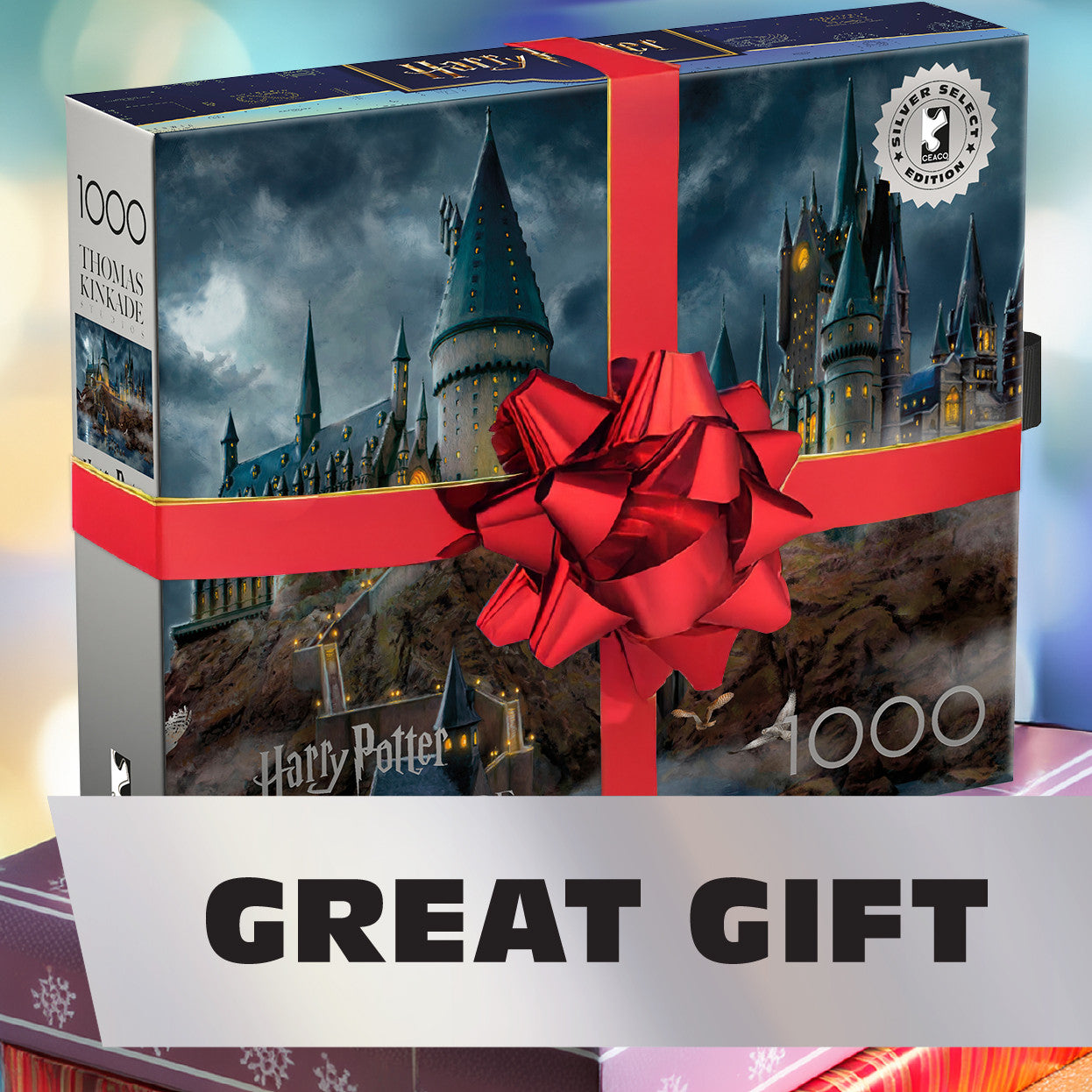 Ceaco – Thomas Kinkade Harry Potter Hogwart's Castle - 1000 Piece Silver Select Jigsaw Puzzle