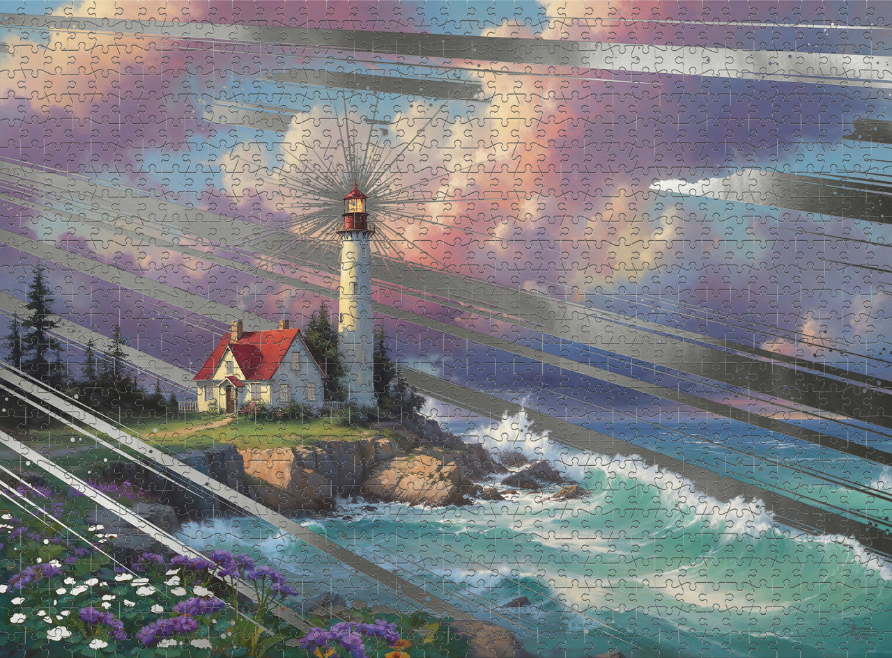 Ceaco Thomas Kinkade Silver Select Windswept Cove 1000 Piece Puzzle