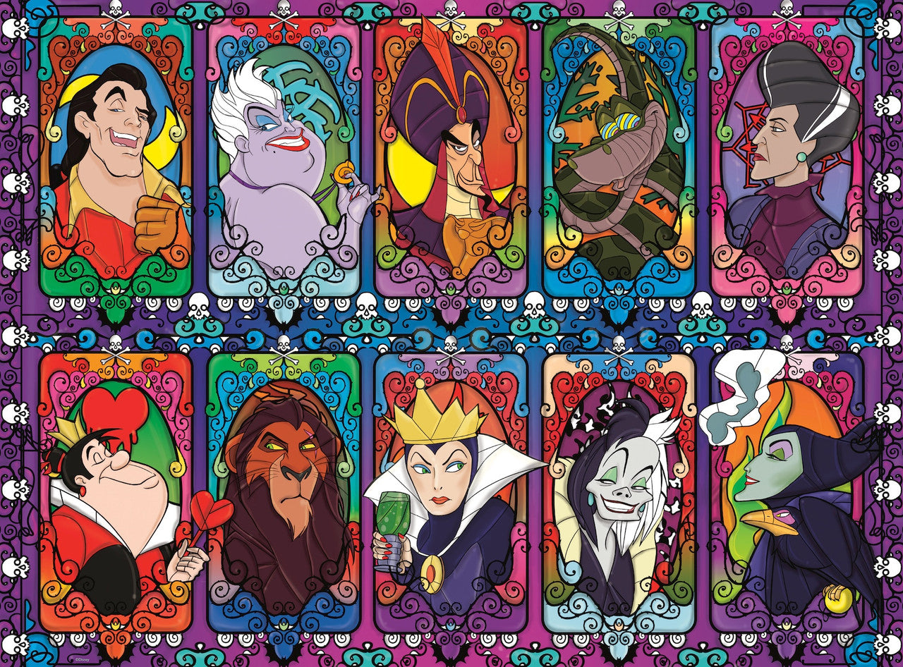 Ceaco Silver Select Disney Villains Stained Glass 1000 Piece Puzzle