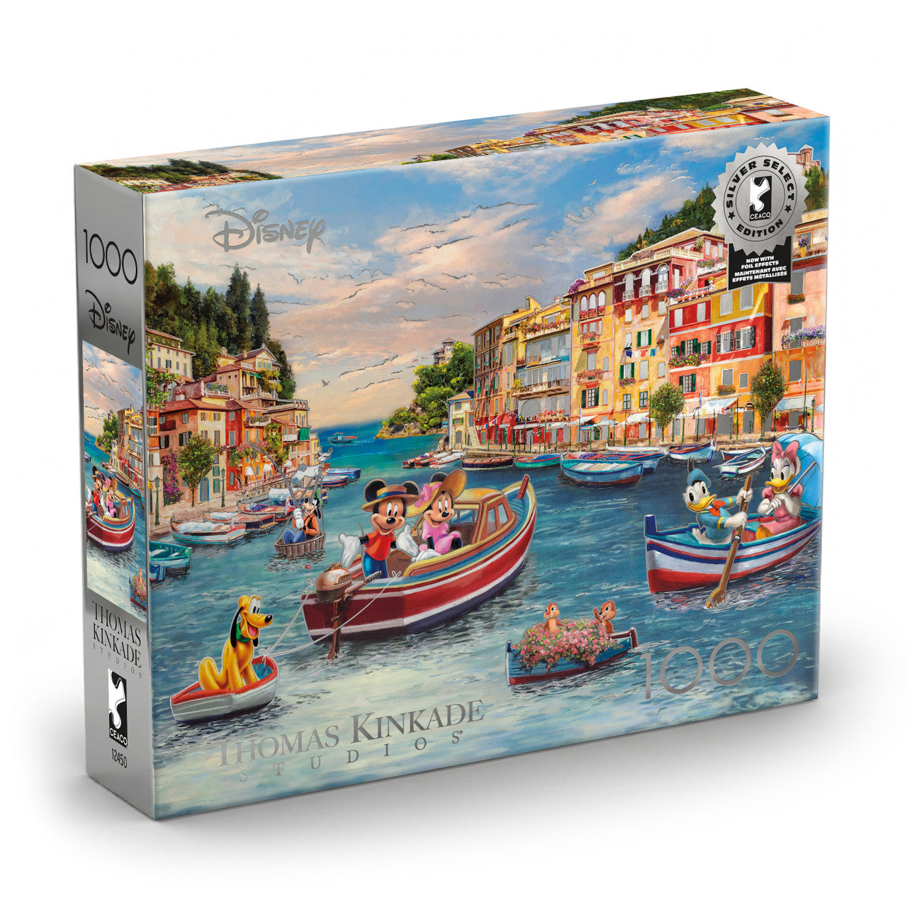 Ceaco Thomas Kinkade Disney Silver Select Mickey and Minnie in Italy 1000 Piece Puzzle