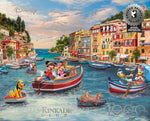 Ceaco Thomas Kinkade Disney Silver Select Mickey and Minnie in Italy 1000 Piece Puzzle