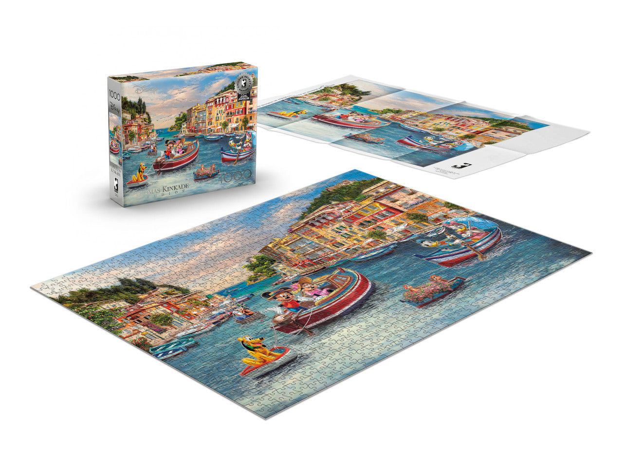 Ceaco Thomas Kinkade Disney Silver Select Mickey and Minnie in Italy 1000 Piece Puzzle