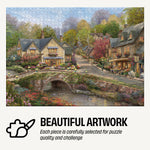 Ceaco Collector's Tin: Thomas Kinkade Summer in Cobblestone Village 1000 Piece Puzzle