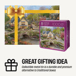 Ceaco Collector's Tin: Thomas Kinkade Summer in Cobblestone Village 1000 Piece Puzzle