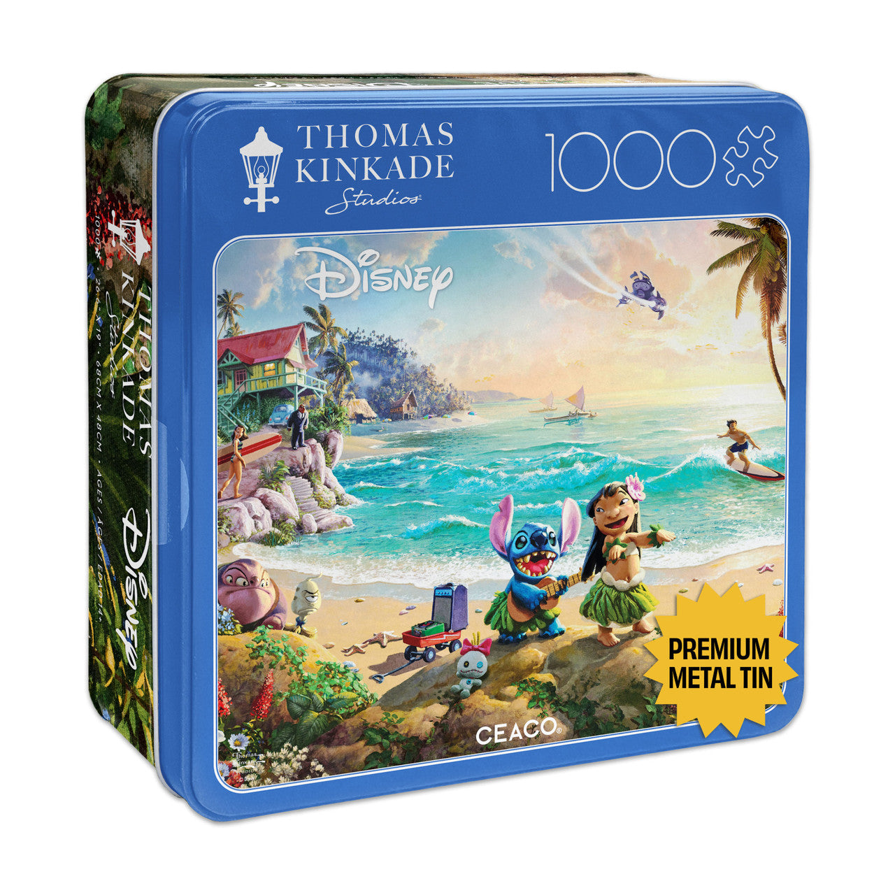 Ceaco Collector's Tin: Thomas Kinkade Disney Lilo and Stitch 1000 Piece Puzzle