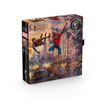 Ceaco Puzzle: Thomas Kinkade/Marvel - Spider-Man and Friends: The Ultimate Alliance  500 Piece Puzzle (Silver Select Edition) - Giftable Package With Silver Foil Accents