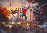 Ceaco Puzzle: Thomas Kinkade/Marvel - Spider-Man and Friends: The Ultimate Alliance  500 Piece Puzzle (Silver Select Edition) - Giftable Package With Silver Foil Accents