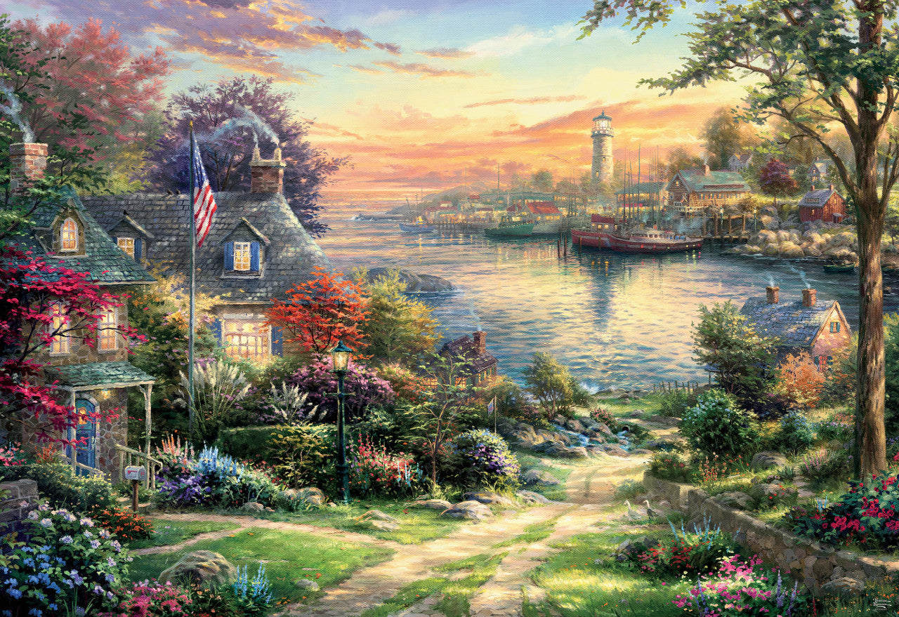 Ceaco Silver Select: Thomas Kinkade New England Harbor 2000 Piece Puzzle