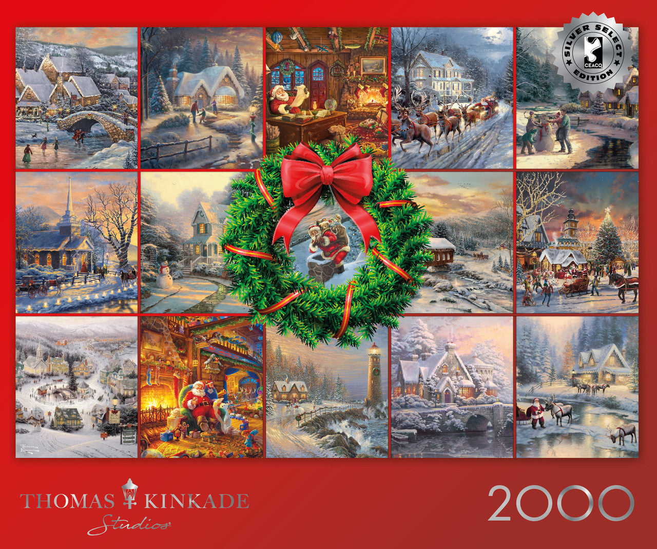 Ceaco Silver Select: Thomas Kinkade Winter Collage 2000 Piece Puzzle