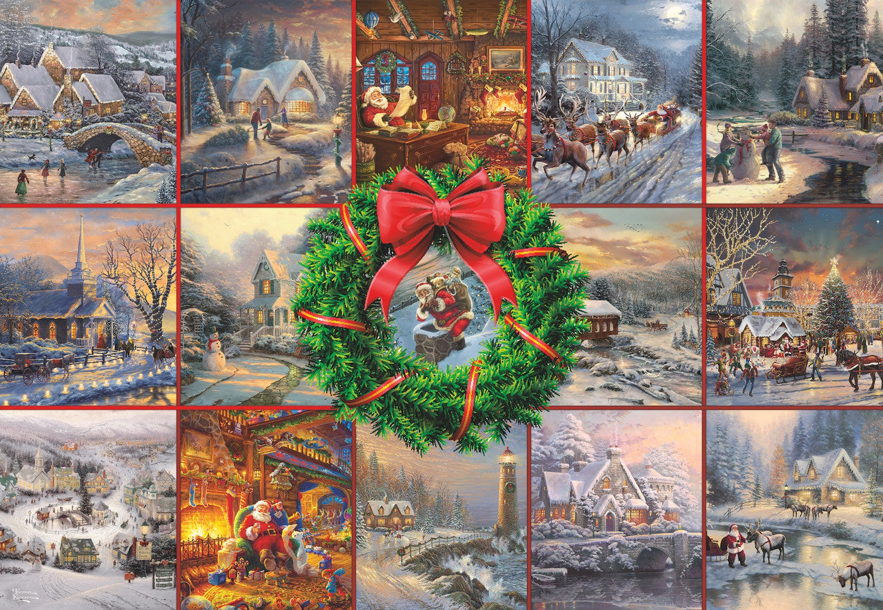 Ceaco Silver Select: Thomas Kinkade Winter Collage 2000 Piece Puzzle
