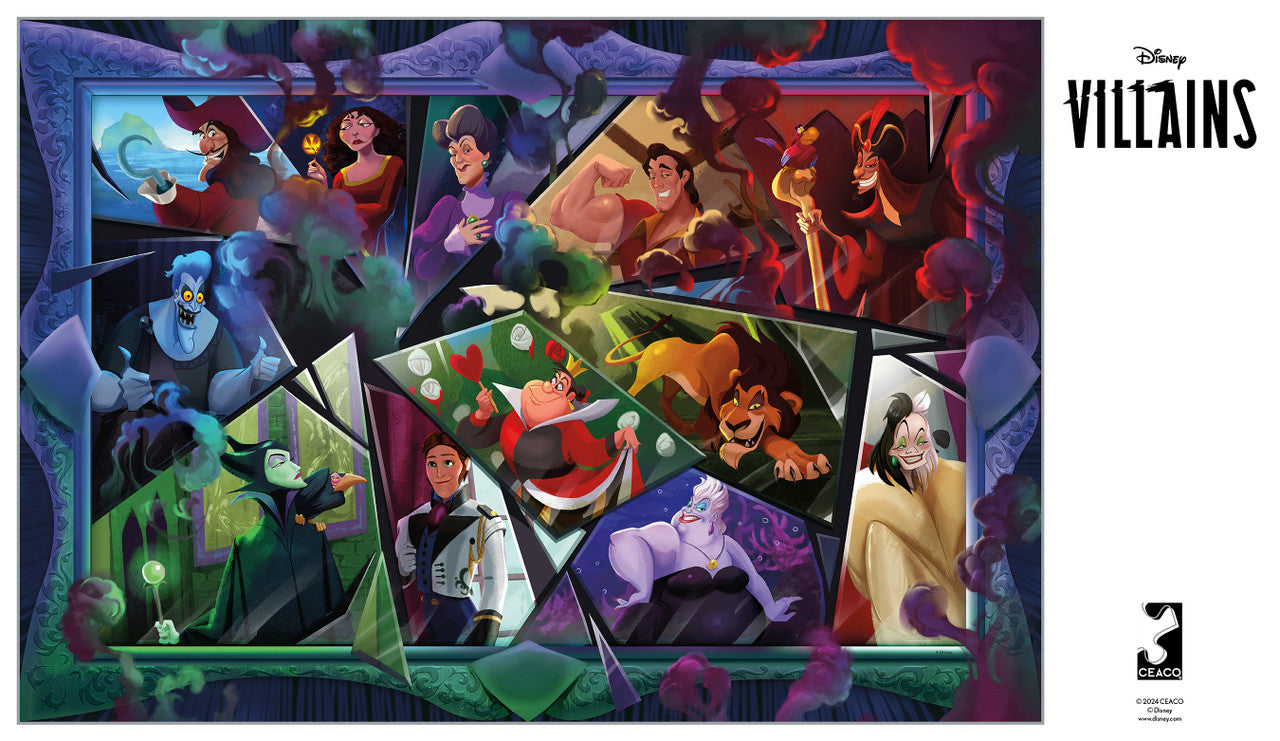 Ceaco Disney Silver Select: Villains Broken Glass 2000 Piece Puzzle