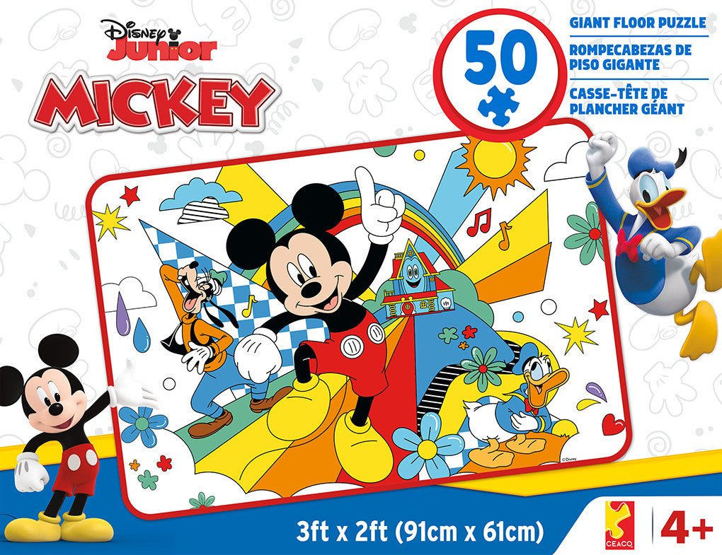 Ceaco: 50 Piece Giant Floor Puzzle - Disney Clubhouse - Ages 4 and up - Large Pieces - 2 feet x 3 feet