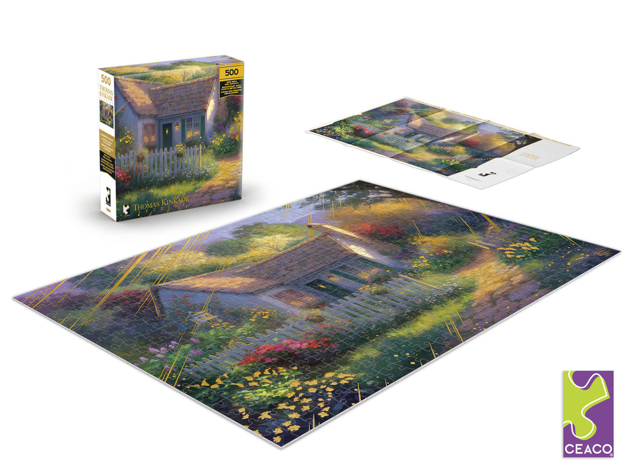 Ceaco Thomas Kinkade Gold: Calla Lilly Cottage 500 Piece Puzzle