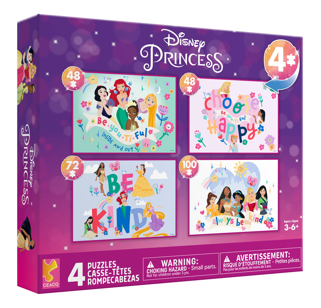 Ceaco Puzzle: Disney Princess Puzzle - Multipack - 48 - 100 Pieces