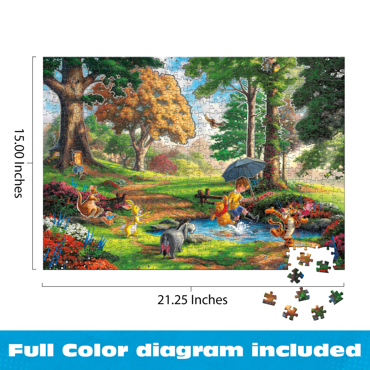 Thomas Kinkade Disney Silver Select: Winnie the Pooh 500 Piece Puzzle