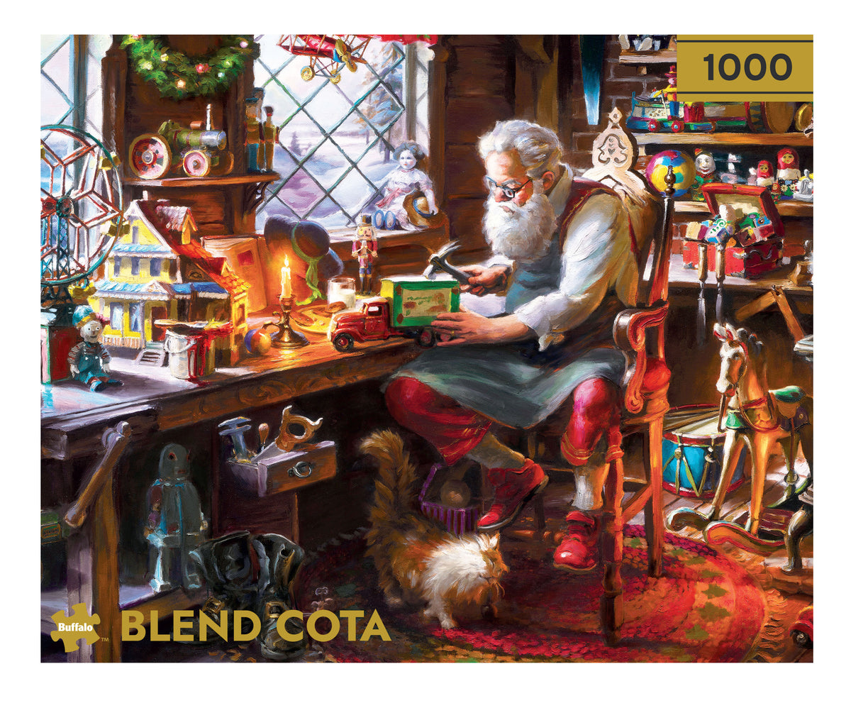 Gold Collection: Santa In His Workshop – 1000 Piece Jigsaw Puzzle