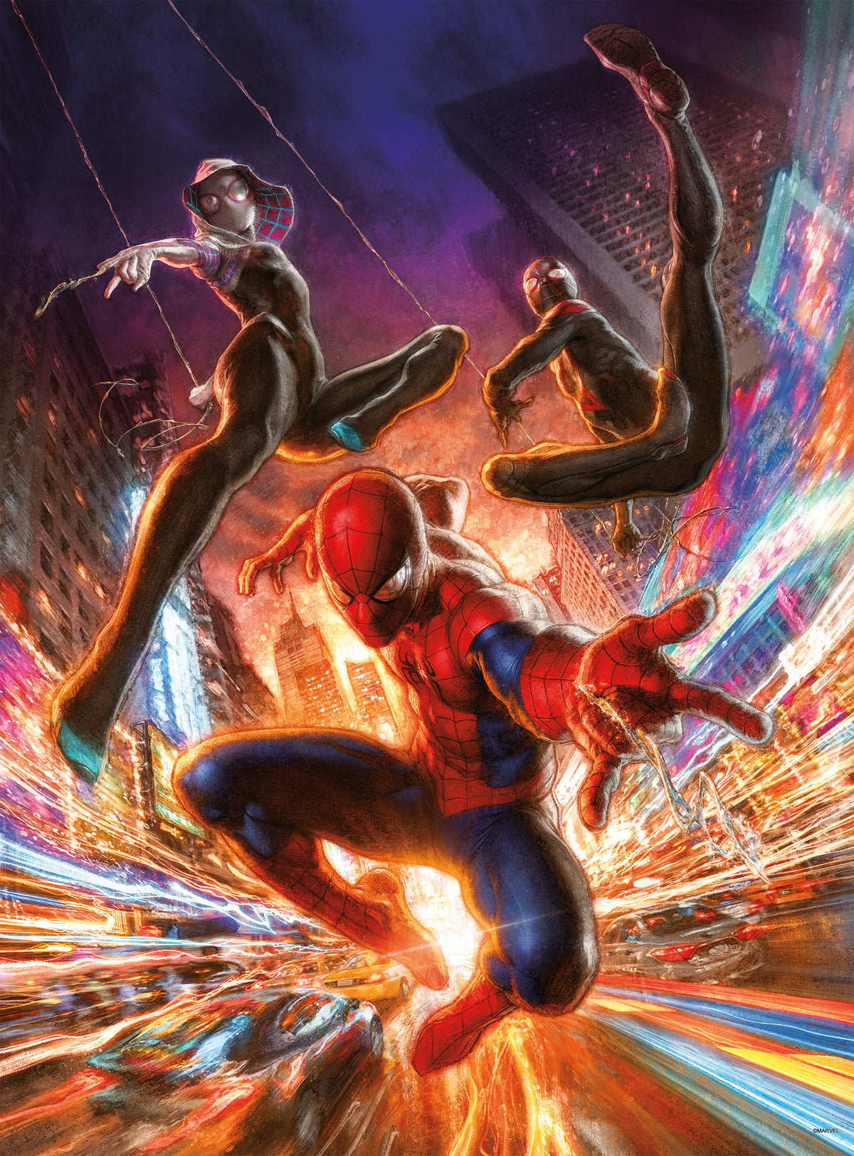Marvel Web-Swinging Into The Night Spider-Man 1000 Piece Jigsaw Puzzle