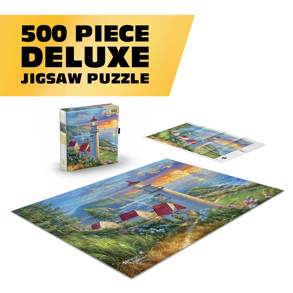 Gold Collection – Evening Watch 500 Piece Jigsaw Puzzle - Abraham Hunter
