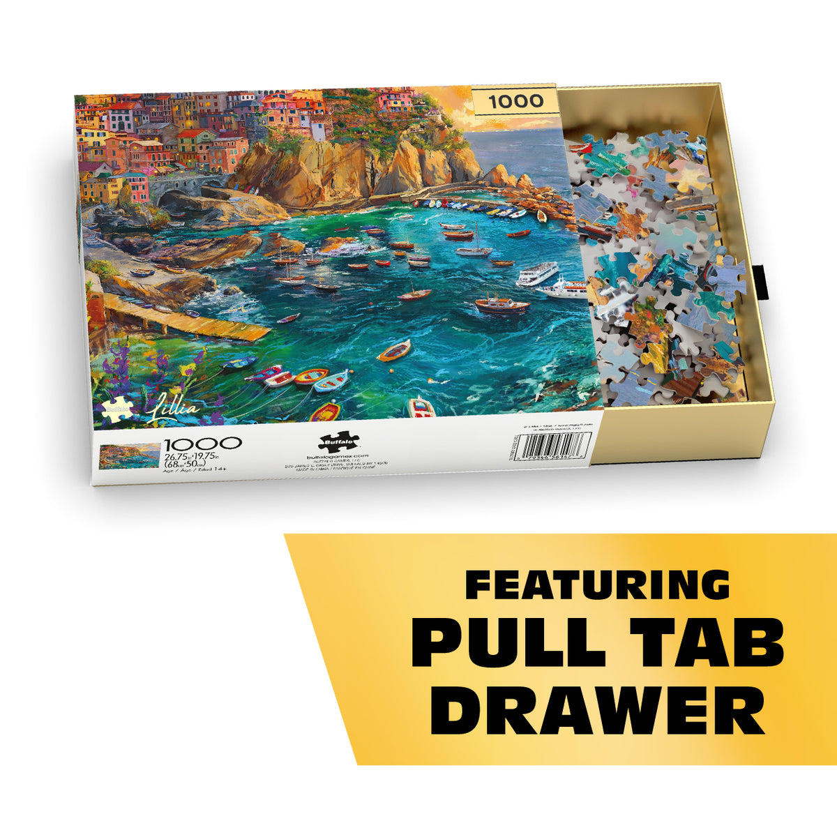 Gold Collection: Cinque Terre Seas – 1000 Piece Jigsaw Puzzle