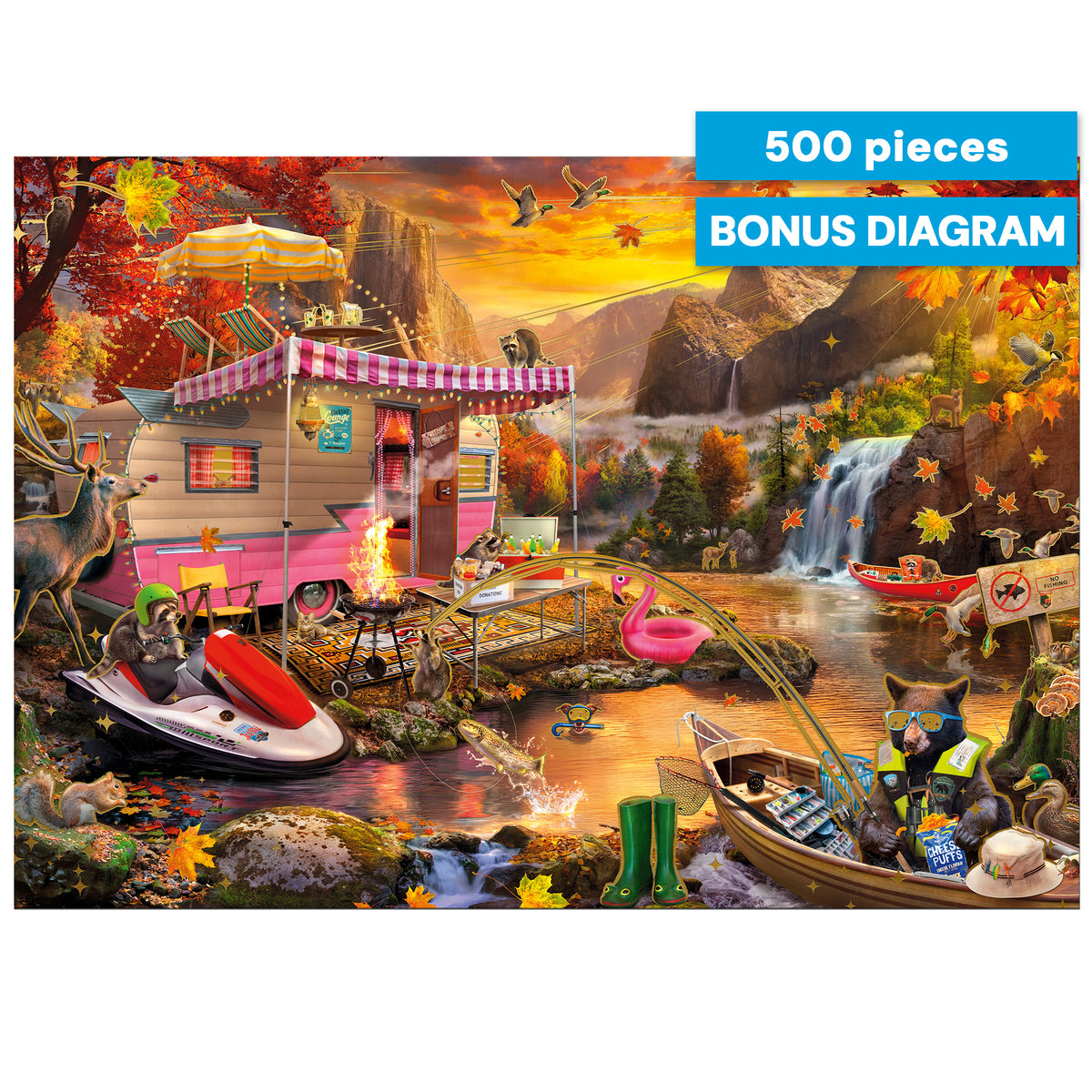Gold Collection: Animal Campers 500 Piece Puzzle