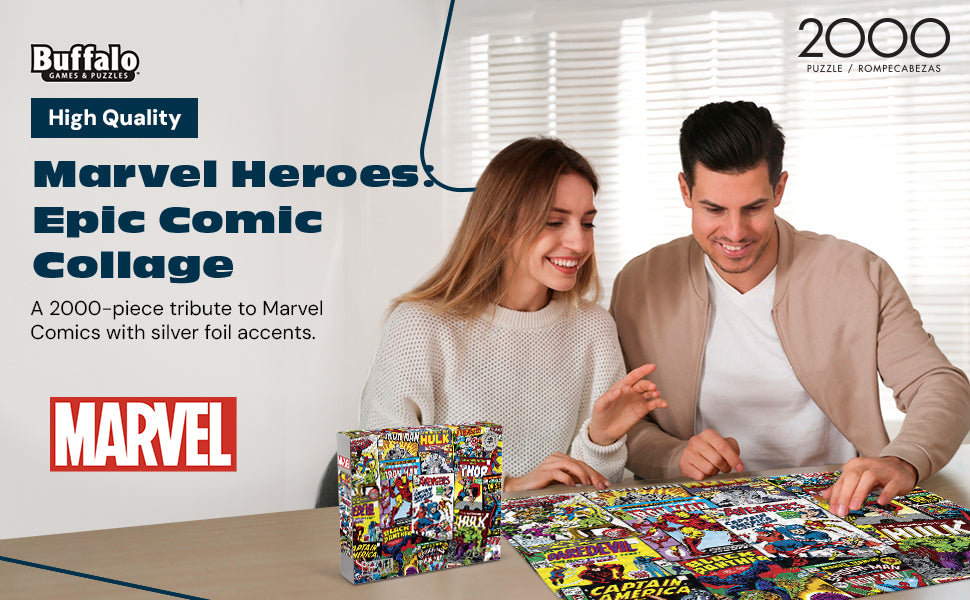 Silver Select: Marvel Comic Collage 2000 Piece Puzzle
