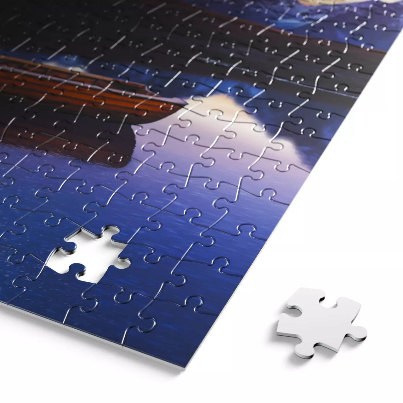 blanc - CALM BOAT 300 Piece Jigsaw Puzzle