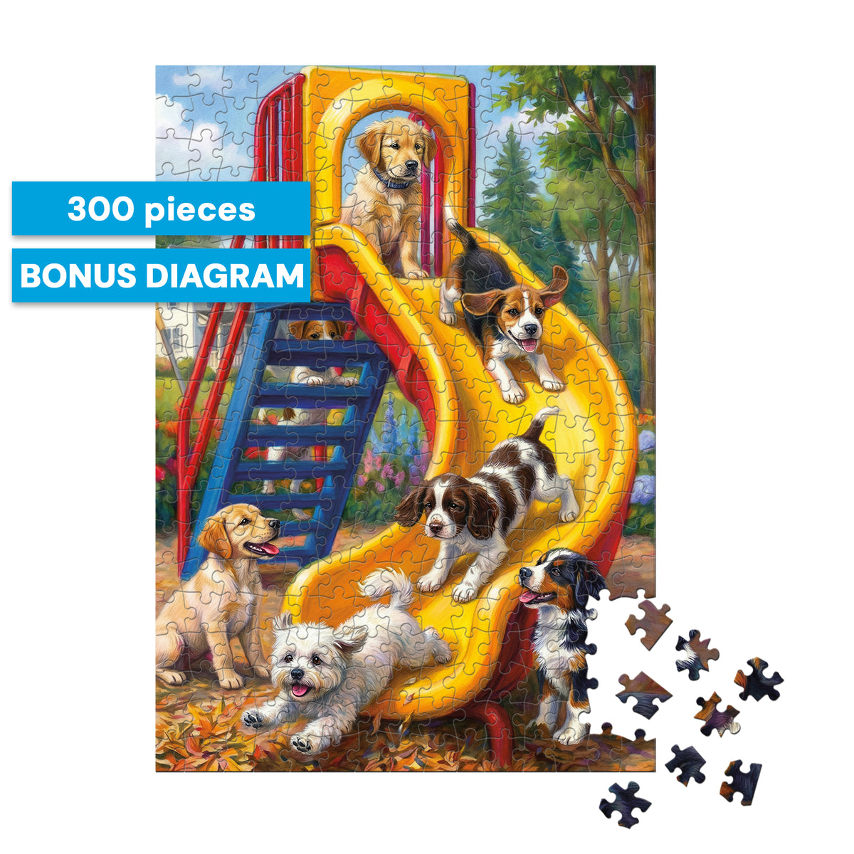 Playtime Pups 300 Large Piece Puzzle