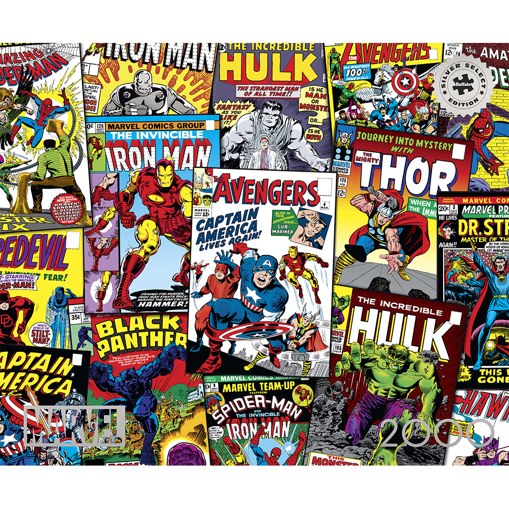 Silver Select: Marvel Comic Collage 2000 Piece Puzzle