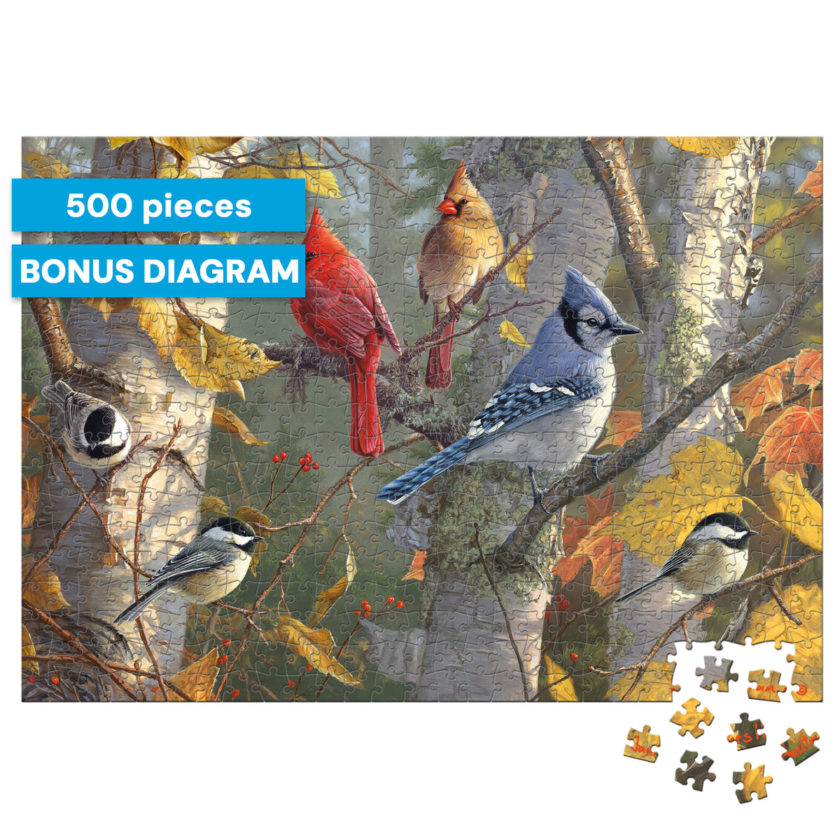 Hautman Brothers: Fall Birds 500 Piece Puzzle