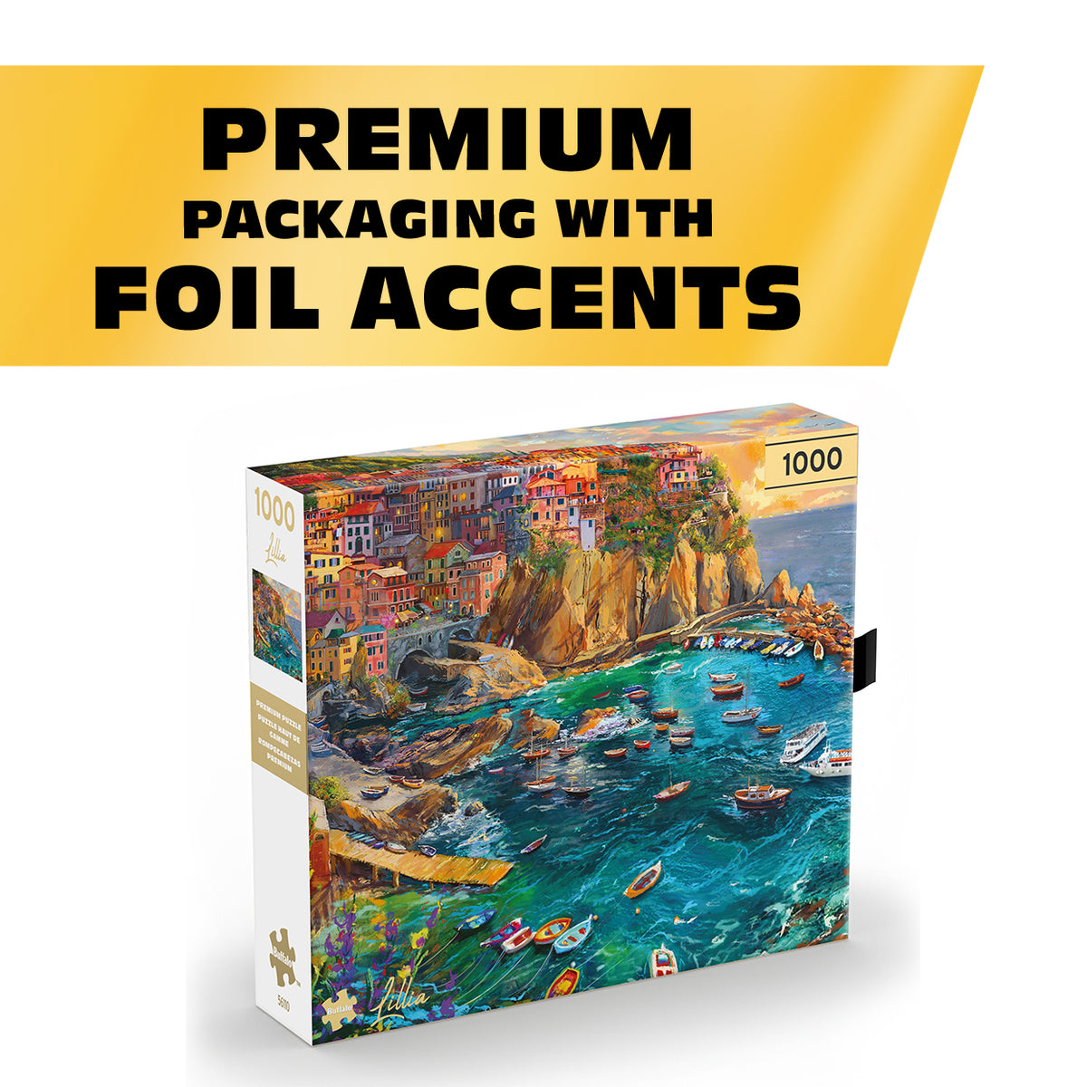 Gold Collection: Cinque Terre Seas – 1000 Piece Jigsaw Puzzle