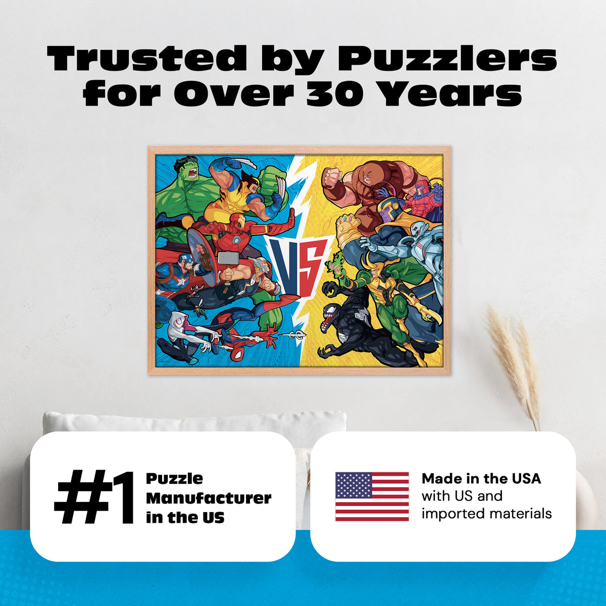 Marvel Versus puzzle for Adults, Sapphire Select - 1000 Pieces Jigsaw Puzzle